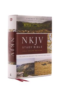 Book Cover for NKJV Study Bible, Hardcover, Burgundy, Full-Color, Comfort Print by Thomas Nelson