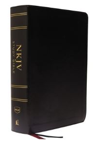 Book Cover for NKJV Study Bible, Leathersoft, Black, Full-Color, Thumb Indexed, Comfort Print by Thomas Nelson