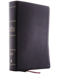 Book Cover for The NKJV, Open Bible, Black Leathersoft, Red Letter, Comfort Print by Thomas Nelson