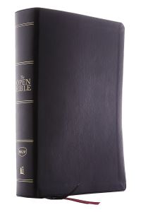 Book Cover for The NKJV, Open Bible, Black Leathersoft, Red Letter, Comfort Print (Thumb Indexed) by Thomas Nelson