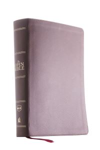 Book Cover for The NKJV, Open Bible, Brown Leathersoft, Red Letter, Comfort Print by Thomas Nelson