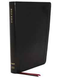 Book Cover for NET Bible, Thinline, Leathersoft, Black, Thumb Indexed, Comfort Print by Thomas Nelson