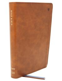 Book Cover for NET Bible, Thinline, Leathersoft, Brown, Thumb Indexed, Comfort Print by Thomas Nelson