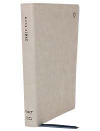 Book Cover for NET Bible, Thinline, Leathersoft, Stone, Comfort Print by Thomas Nelson