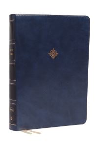 Book Cover for NKJV Holy Bible, Super Giant Print Reference Bible, Blue Leathersoft, 43,000 Cross References, Red Letter, Comfort Print by Thomas Nelson