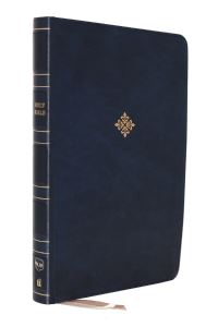 Book Cover for NKJV, Thinline Reference Bible, Large Print, Leathersoft, Blue, Red Letter, Comfort Print by Thomas Nelson