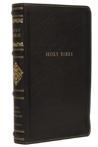 Book Cover for KJV, Personal Size Reference Bible, Sovereign Collection, Leathersoft, Black, Red Letter, Comfort Print by Thomas Nelson