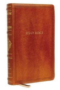 Book Cover for KJV, Personal Size Reference Bible, Sovereign Collection, Leathersoft, Brown, Red Letter, Comfort Print by Thomas Nelson