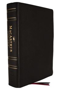 Book Cover for NKJV, MacArthur Study Bible, 2nd Edition, Genuine Leather, Black, Comfort Print by Thomas Nelson
