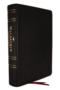 Book Cover for NASB, MacArthur Study Bible, 2nd Edition, Genuine Leather, Black, Comfort Print by Thomas Nelson