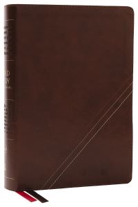 Book Cover for NKJV, Word Study Reference Bible, Leathersoft, Brown, Red Letter, Thumb Indexed, Comfort Print by Thomas Nelson