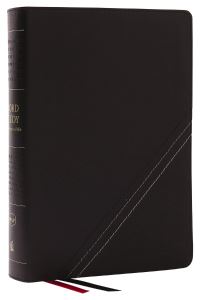 Book Cover for NKJV, Word Study Reference Bible, Bonded Leather, Black, Red Letter, Comfort Print by Thomas Nelson