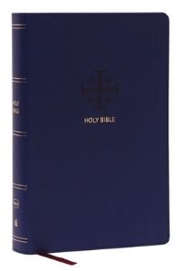 Book Cover for NKJV, End-of-Verse Reference Bible, Personal Size Large Print, Leathersoft, Blue, Red Letter, Thumb Indexed, Comfort Print by Thomas Nelson