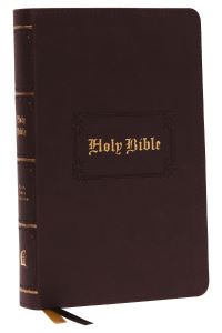 Book Cover for KJV, Personal Size Large Print Reference Bible, Vintage Series, Brown Leathersoft, Red Letter, Comfort Print by Thomas Nelson