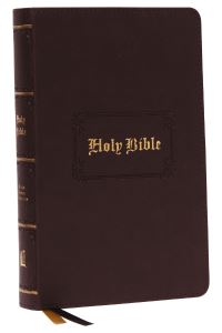 Book Cover for KJV, Personal Size Large Print Reference Bible, Vintage Series, Brown Leathersoft, Red Letter, Thumb Indexed, Comfort Print by Thomas Nelson