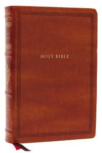 Book Cover for NKJV, Wide-Margin Reference Bible, Sovereign Collection, Leathersoft, Brown, Red Letter, Comfort Print by Thomas Nelson