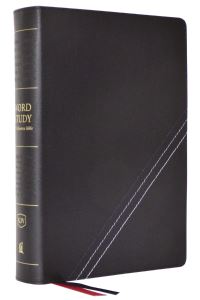 Book Cover for KJV, Word Study Reference Bible, Bonded Leather, Black, Red Letter, Thumb Indexed, Comfort Print by Thomas Nelson