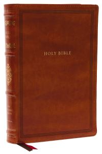 Book Cover for KJV, Wide-Margin Reference Bible, Sovereign Collection, Leathersoft, Brown, Red Letter, Comfort Print by Thomas Nelson