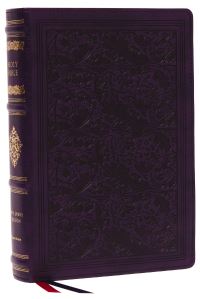 Book Cover for KJV, Wide-Margin Reference Bible, Sovereign Collection, Leathersoft, Purple, Red Letter, Comfort Print by Thomas Nelson