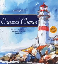 Book Cover for Coastal Charm Coloring Book by Editors of Chartwell Books