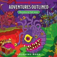 Book Cover for Dungeons & Dragons Adventures Outlined Coloring Book by Todd James