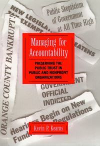 Book Cover for Managing for Accountability by Kevin P Kearns