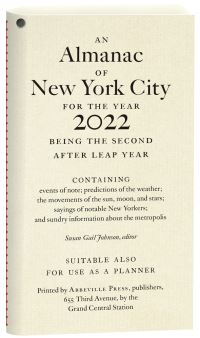 Book Cover for An Almanac of New York City for the Year 2022 by Susan Gail Johnson