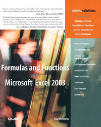 Book Cover for Formulas and Functions With Microsoft Excel 2003 by Paul McFedries