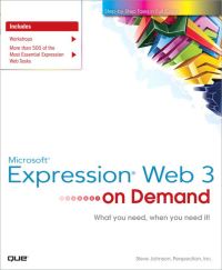 Book Cover for Microsoft Expression Web 3 on Demand by Steve Johnson