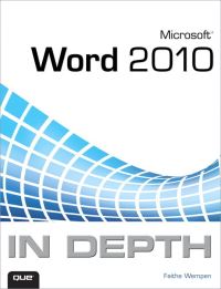 Book Cover for Microsoft Word 2010 in Depth by Faithe Wempen