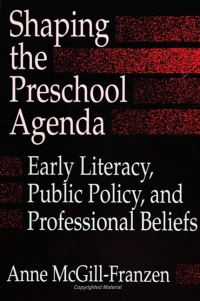 Book Cover for Shaping the Preschool Agenda by Anne McGillFranzen