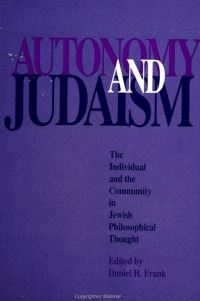 Book Cover for Autonomy and Judaism by Daniel H Frank