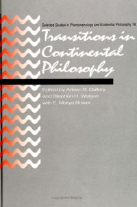 Book Cover for Transitions in Continental Philosophy by Arleen B Dallery, Stephen H Watson, E Marya Bower