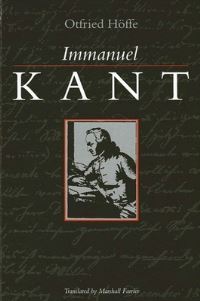 Book Cover for Immanuel Kant by Otfried Höffe