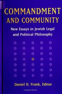 Book Cover for Commandment and Community by Daniel H Frank