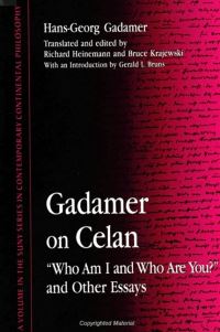 Book Cover for Gadamer on Celan by HansGeorg Gadamer