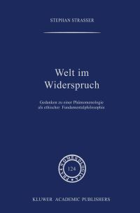 Book Cover for Welt Im Widerspruch by Stephan Strasser