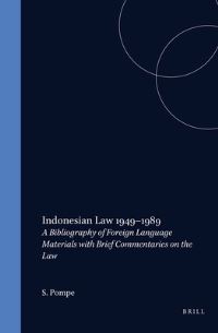 Book Cover for Indonesian Law 1949-1989 by S Pompe