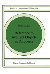 Book Cover for Reference to Abstract Objects in Discourse by Nicholas Asher