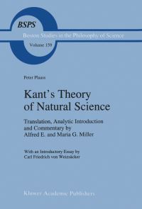 Book Cover for Kant's Theory of Natural Science by Peter Plaass, Maria G Miller, Alfred E Miller