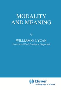 Book Cover for Modality and Meaning by William G Lycan