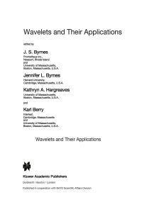 Book Cover for Wavelets and Their Applications by NATO Advanced Study Institute on Wavelets and Their Applications, J S Byrnes