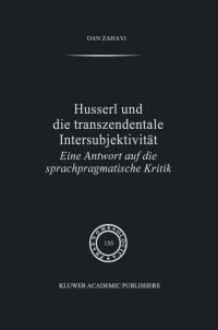 Book Cover for Husserl Und Die Transzendentale Intersubjektivität by Dan Zahavi