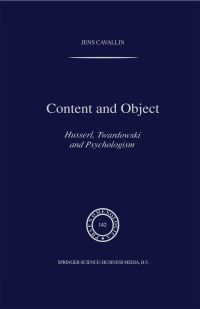 Book Cover for Content and Object by Jens Cavallin