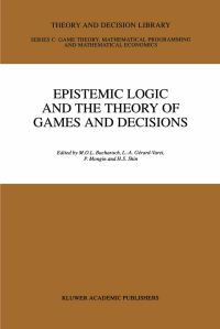 Book Cover for Epistemic Logic and the Theory of Games and Decisions by M Bacharach