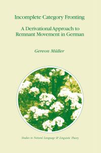 Book Cover for Incomplete Category Fronting by Gereon Müller
