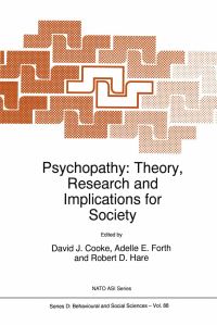 Book Cover for Psychopathy by DJ Cooke, Adelle E Forth, Robert D Hare