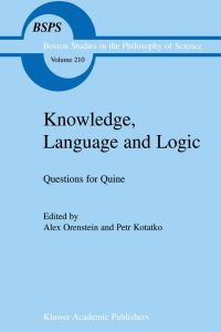 Book Cover for Knowledge, Language, and Logic by Alex Orenstein, Petr Kotátko