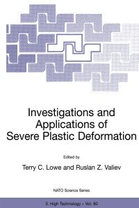 Book Cover for Investigations and Applications of Severe Plastic Deformation by Terry C Lowe, Ruslan Z Valiev