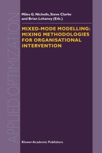 Book Cover for Mixed-Mode Modelling by Miles G Nicholls, Steve Clarke, Brian Lehaney